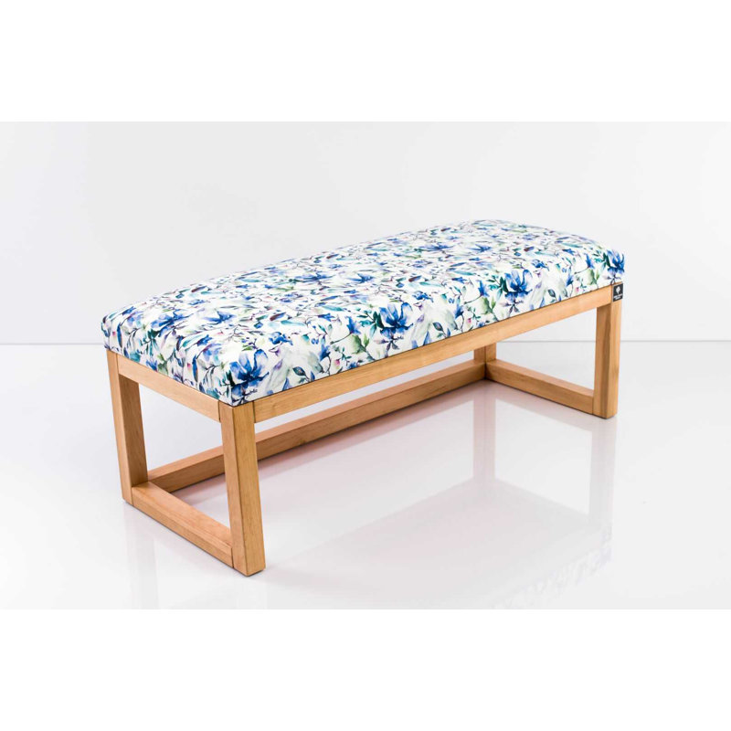 Velvet Upholstered Bench, 40cm H x 130cm W x 40cm D