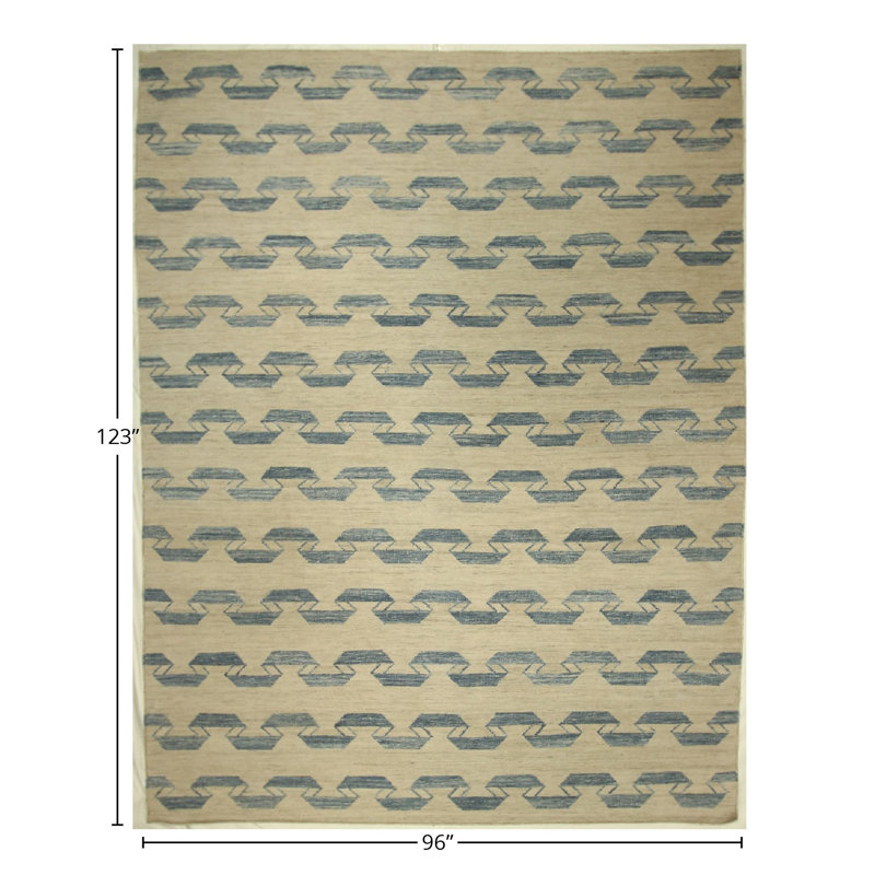Flatweave Geometric Area Rug in Gray