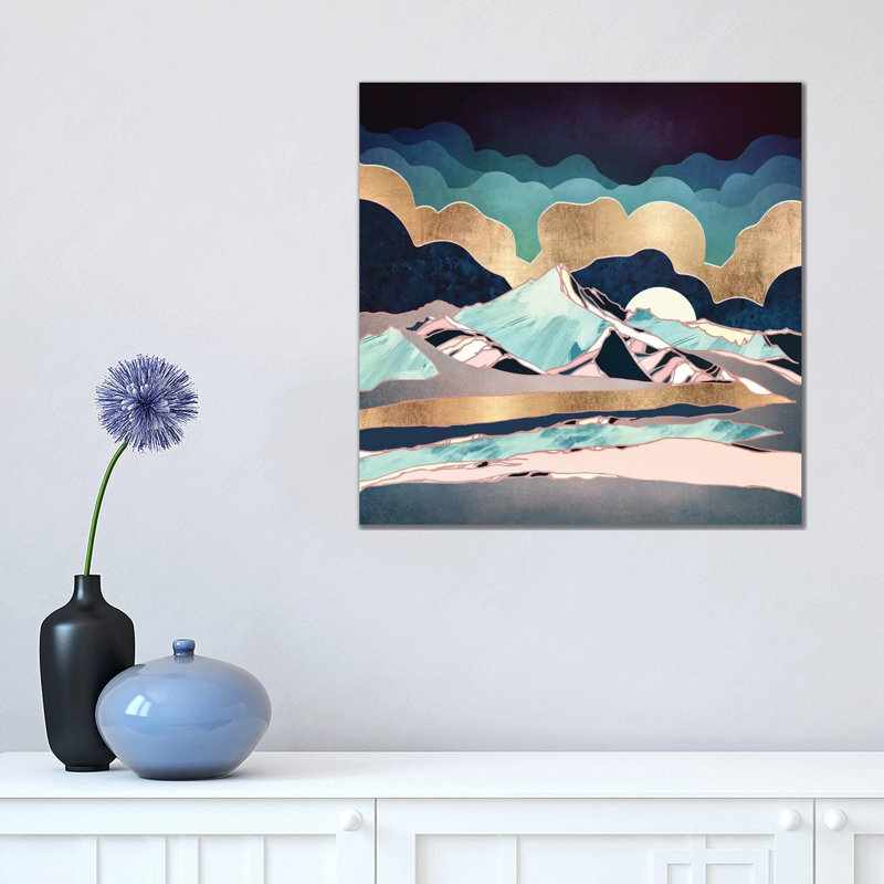 Indigo Spring by SpaceFrog Designs - Wrapped Canvas Painting, 45.72 cm H x 45.72 cm W x 1.91 cm D