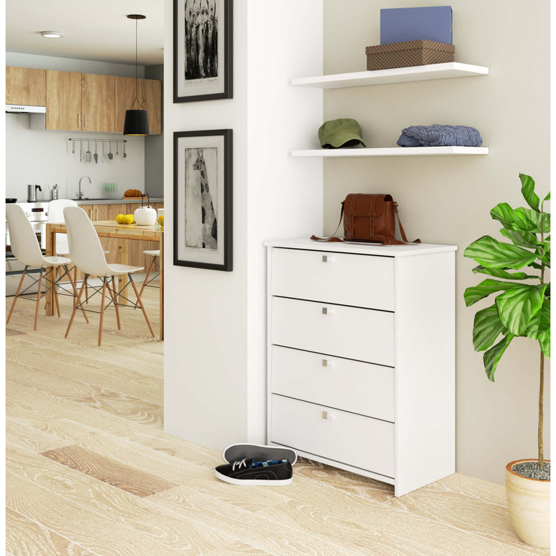 Furgeson 16 Pair Shoe Storage Cabinet, White