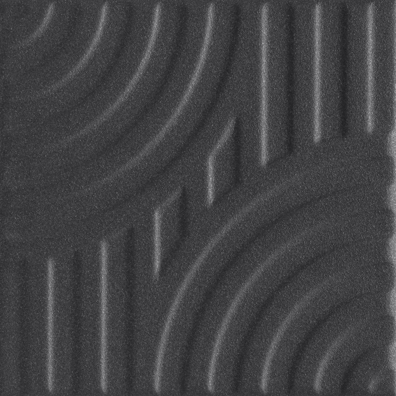 Form Round 6" X 6" Ceramic Wall Tile, Black