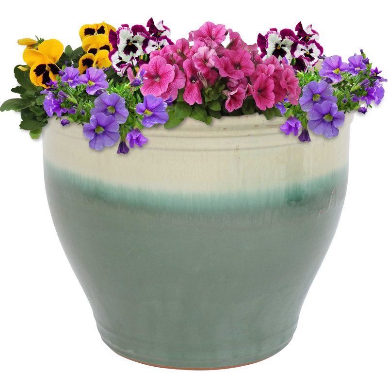 Jardinière extérieure Berlina, H 15 po x l 18,5 po x P 18,5 po, Écume de mer, écume de mer
