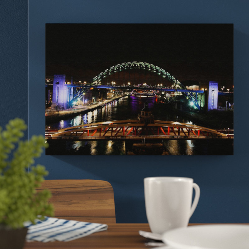 Tyne Newcastle - Wrapped Canvas, 35cm H x 50cm W