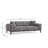 Nikel Premium 3-Seat Sofa-Bed, Light Grey, 88.6 x 36.2 x 29.9 inches | Sturdy Beech Wood Frame & Chipboard | 100% Polyester Fabric, Turnable Back Mechanism, Dry-Cleanable | Comfortable Seating with 28 DNS Foam-1966382