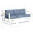 Jayton 81'' Wide Powder Coated Aluminum Patio Sofa with Cushions-1365553402