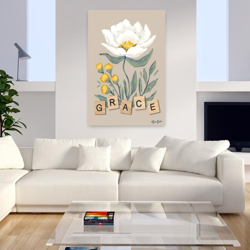 Happy Flower Grace, fleur printanière contemporaine, H 48 po x l 32 po