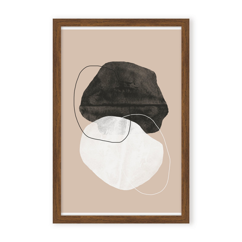 Cosmic Abstract by The Miuus Studio - Picture Frame Painting on Paper, 24" H x 16" W x 1.125" D, Black, Framed Matted Print