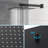 Dual Shower Head - 12 Inch Wall Mounted Square Shower System With Rough-In Valve
