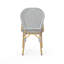 Ensemble de 2 chaises d'extérieur en rotin PE et aluminium sans accoudoirs, finition grise et bambou