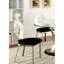 Chaises de salle à manger en métal argenté avec assise en microfibre, noir, dossier ovale, 2 chaises modernes, métal, noir