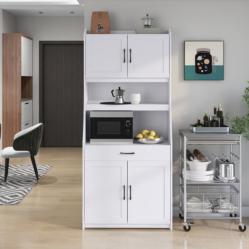 71.3'' Kitchen Pantry, White