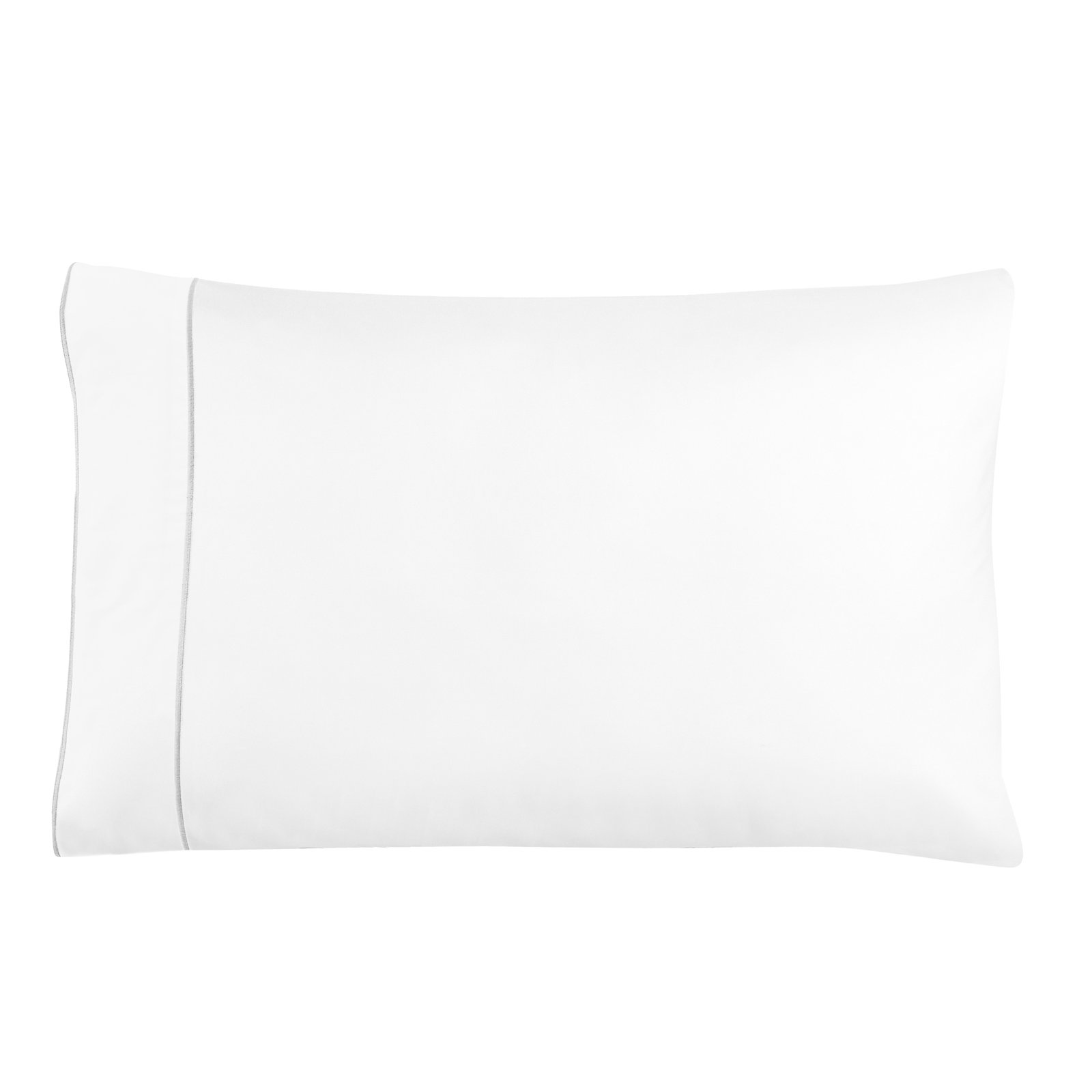 Evanston Cotton Pillowcase, Gray, King Pillowcase