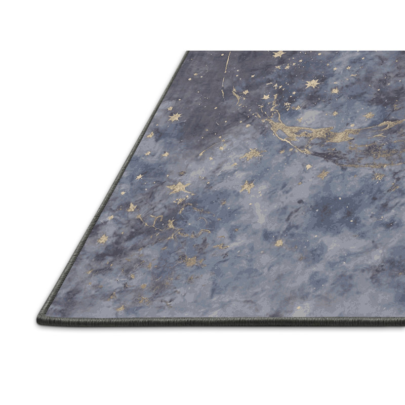 Tapis gris soyeux et moelleux, Rectangle 7 pi x 9 pi