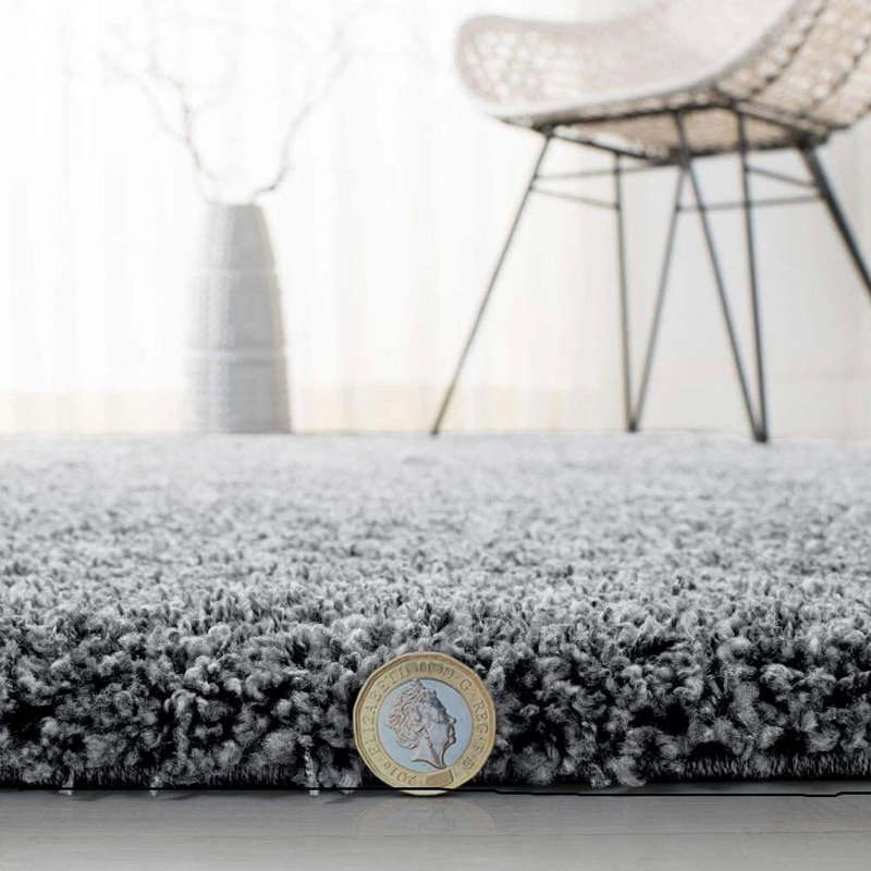Solid Colour Shag Area Rug, Rectangle 80 x 150 cm