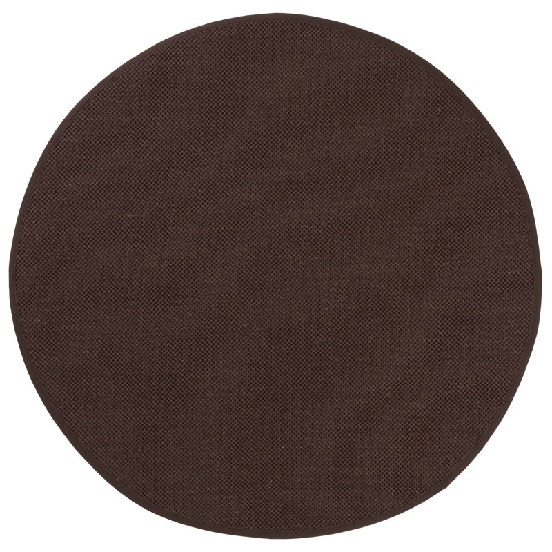 Natural Fiber Roeliene Area Rug In Brown, Round 122 cm