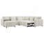 Canapé-lit modulaire à panneau escamotable de 117 po x 90 po avec table rabattable-671122752