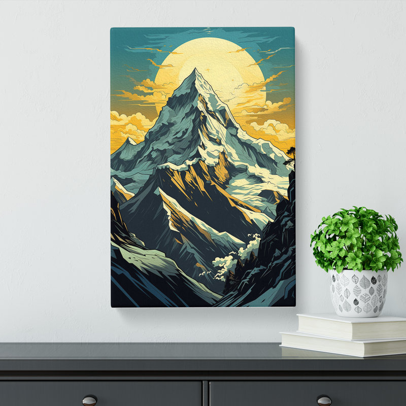 Mount Everest Deco No.2 - Wrapped Canvas, 50cm H x 35cm W x 3cm D
