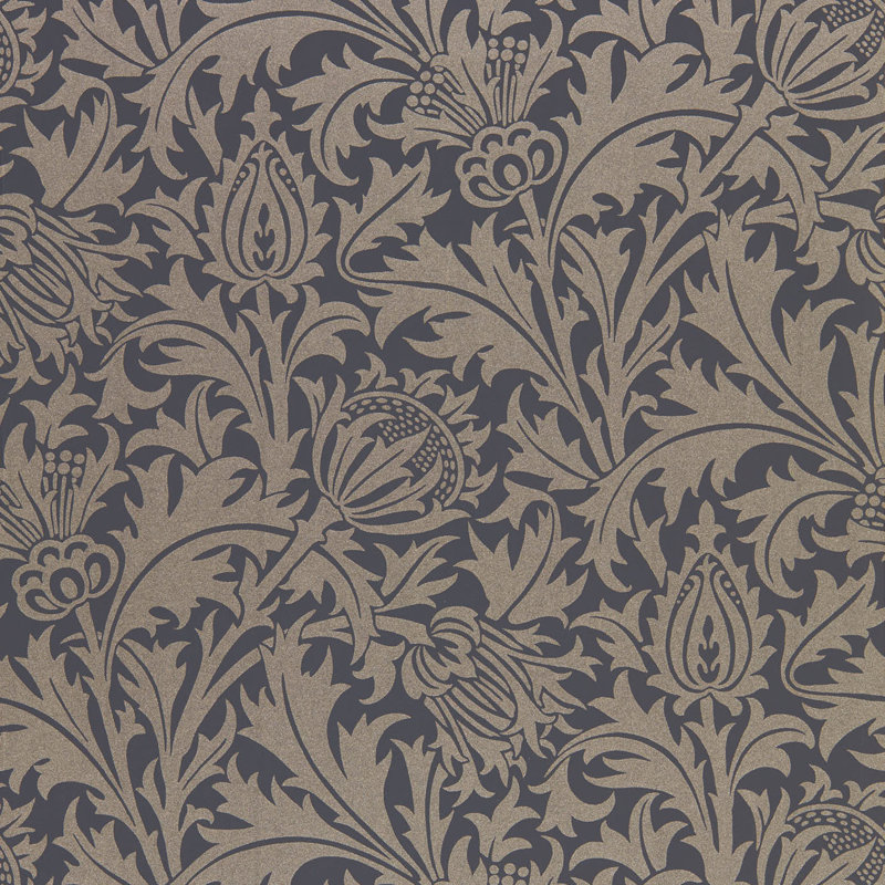Pure Thistle 10.05m x 68.6cm Matte Wallpaper Roll, Black