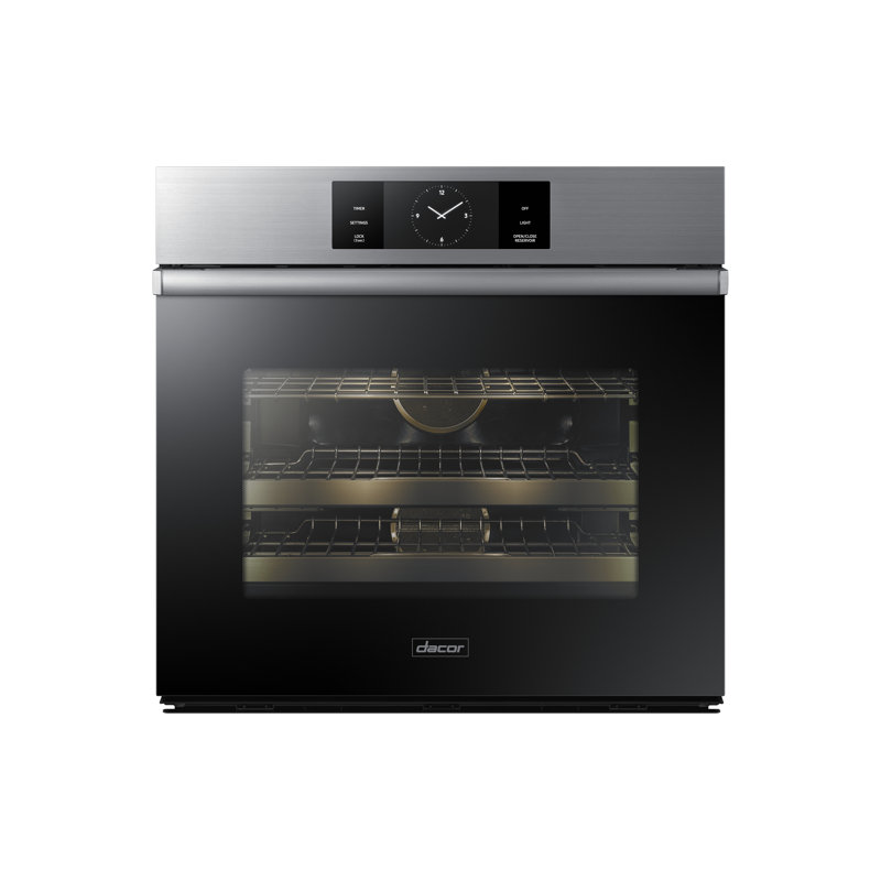 30" Single Wall Oven Steam, Contemporary, Silver Stainless