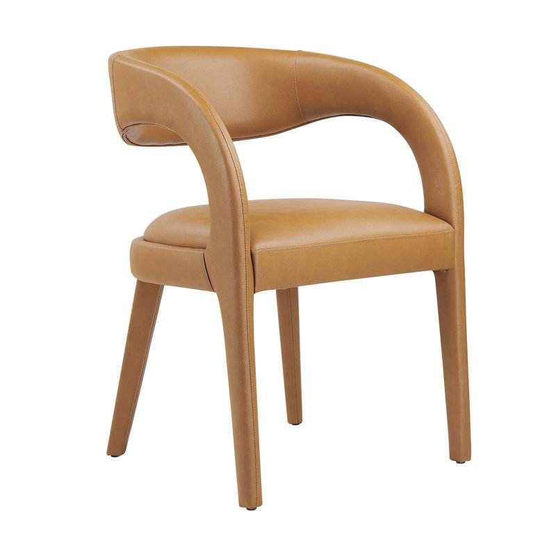 Chaise de salle à manger Vegan, Brun clair