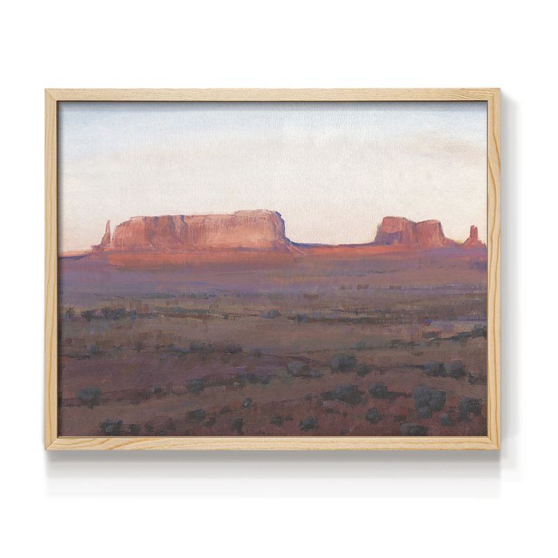 Red Rocks at Dusk I -Framed Print - Restickable, Natural, 11" H x 14" W