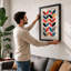 Symmetrical Leaf Forms Scandinavian - Framed Print-1162873681-1162873683