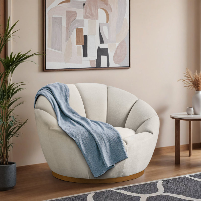 Fauteuil d'appoint pivotant à 360 ° Oliver White