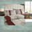 Premium Jacquard Bedding Sets, 100% Polyester Comforter, Modern Red Cal King