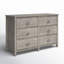 Commode double en bois massif à 6 tiroirs 51 po Altamirano-1093990674
