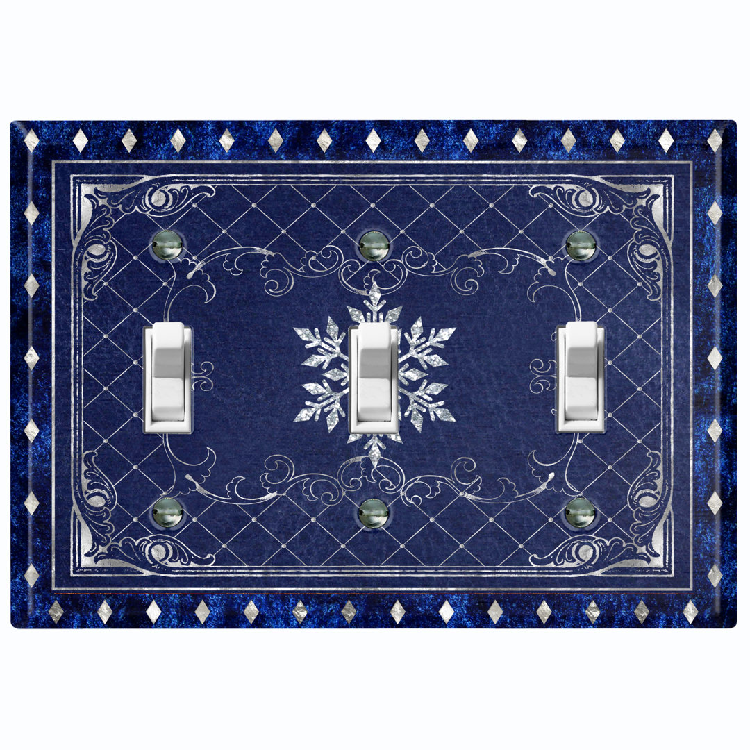 Patterned 3 - Gang Toggle Light Switch Standard Wall Plate WorldAcc