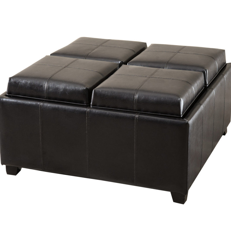Chocolate With Hidden Compartment - 35x35x19 In, Pu Spacious Storage & Comfortable