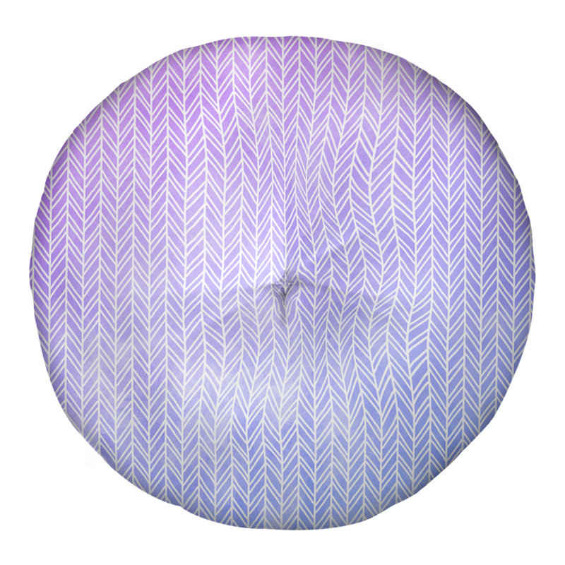 Oreiller de sol Katelyn Elizabeth, 26 po x 26 po, Bleu / Mauve
