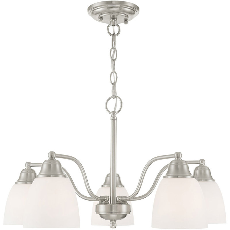 Lustre classique à 5 lumières avec abat-jour