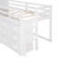 Lit mezzanine avec armoire et tablette