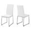 Jenei Dining Chair, Side, Upholstered, Kitchen, Dining Room, Pu Leather Look, Metal-67753648-67753650