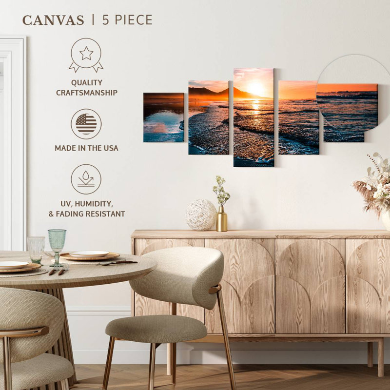 Coucher de soleil simple Attoria, H 24 po x l 55 po