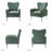 Consolata 37" H Velvet Wingback Chair with Button Tufting and Metal Legs-1263000502