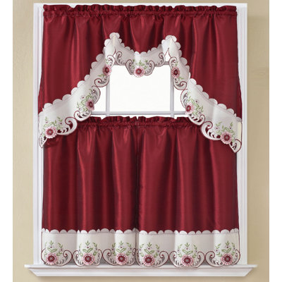 Caron Floral Swag Kitchen Curtain