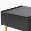 Table basse, noir ultrabrillant, table d'appoint, table basse avec verre et effet DEL, avec plateau en verre et compartiment de rangement