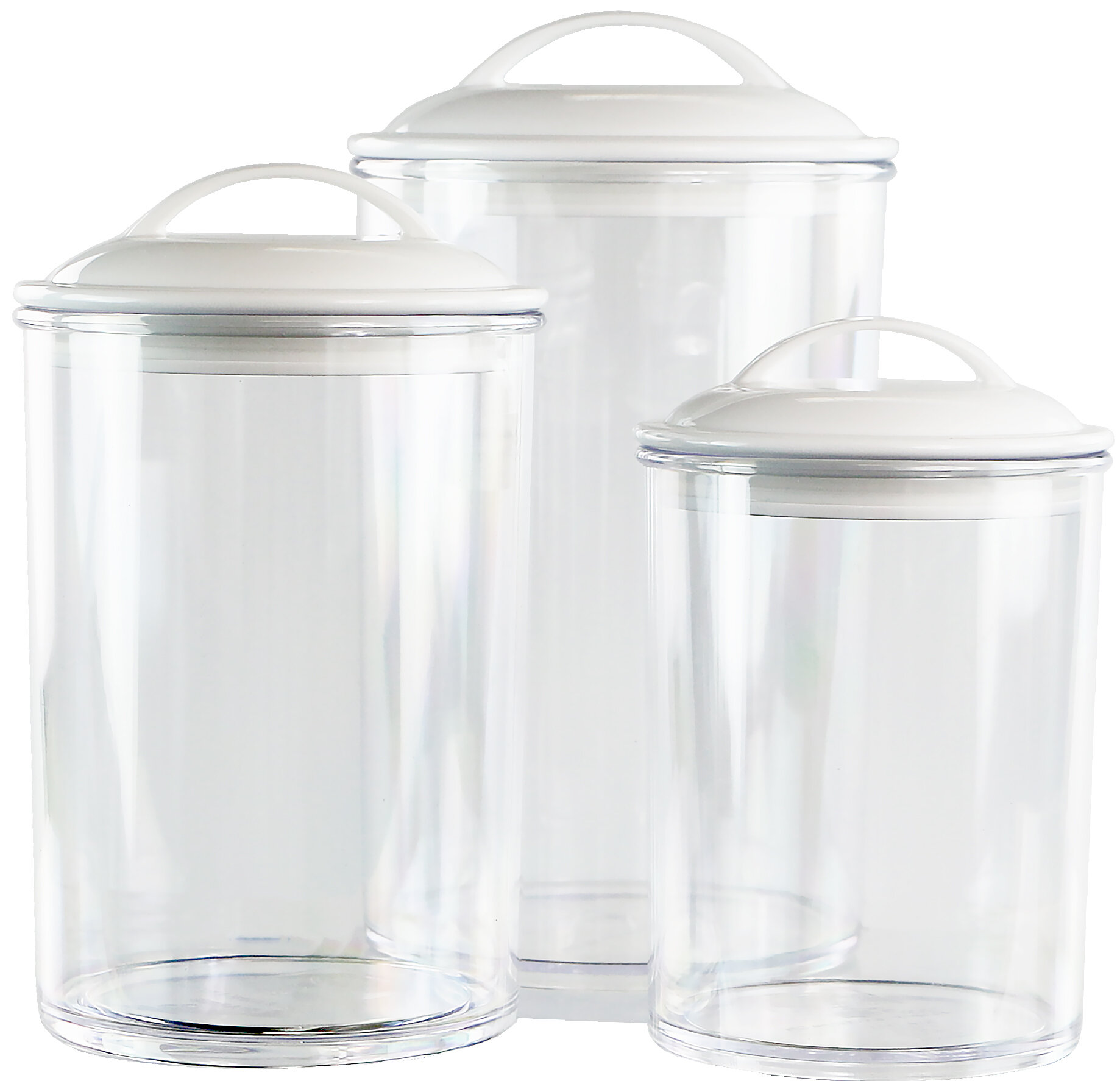 Prep & Savour 3 Piece Acrylic Kitchen Canister Set & Reviews | Wayfair