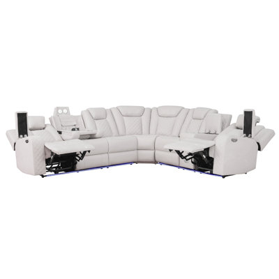 Hawthorne White 3-Piece Reclining Sectional