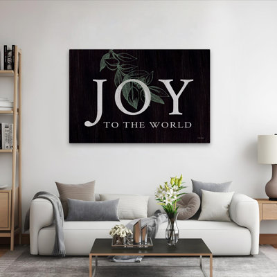 Joy To The World - Contemporary Joy To The World Holiday Message Black Background Art