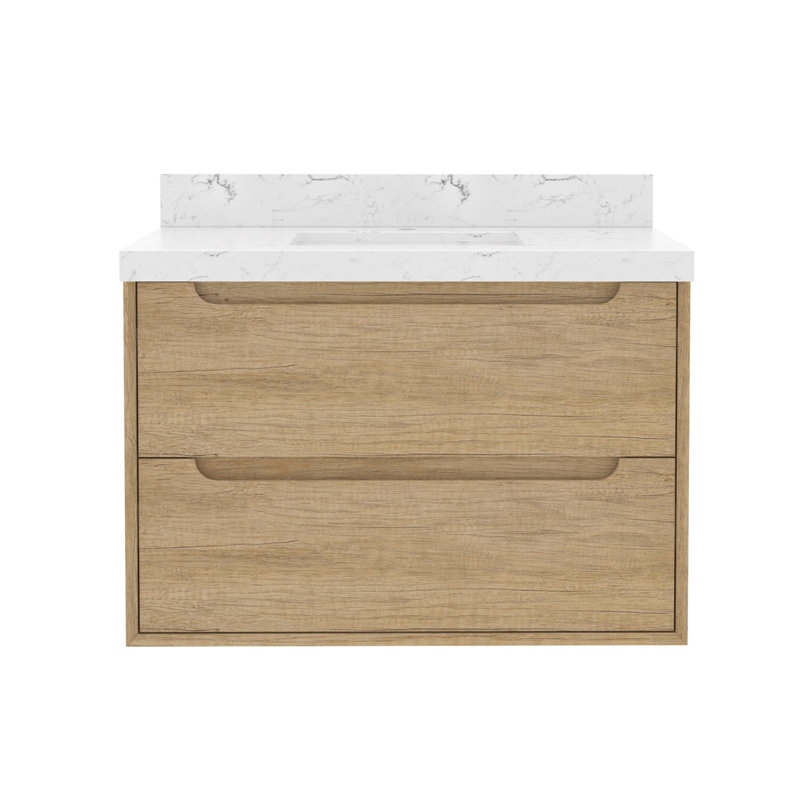 Meuble-lavabo simple 36 po avec comptoir en pierre