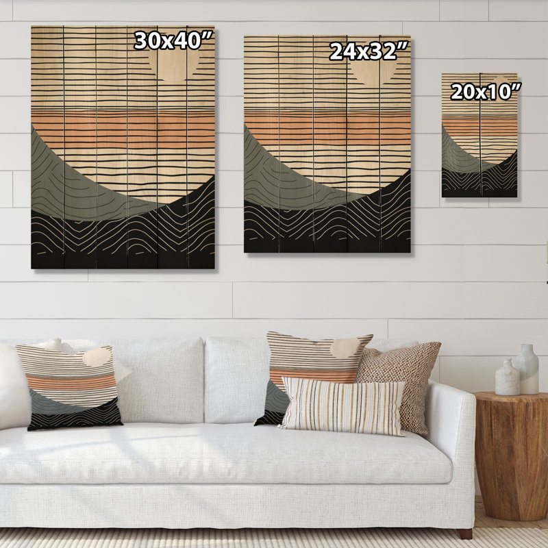 «Jasonlee Simple Horizon III» sur bois, H 20 po x l 10 po x P 0,78 po