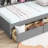 Twin Size L-Shaped Bookcases Bed With Power Outlets, USB Charging Ports,Two Drawers