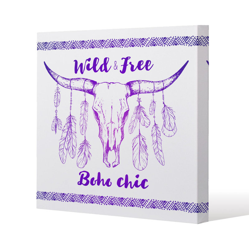 boho chic native american Slim Style Canvas Print, 15mm Slim Real wood., 40 cm H x 40 cm W