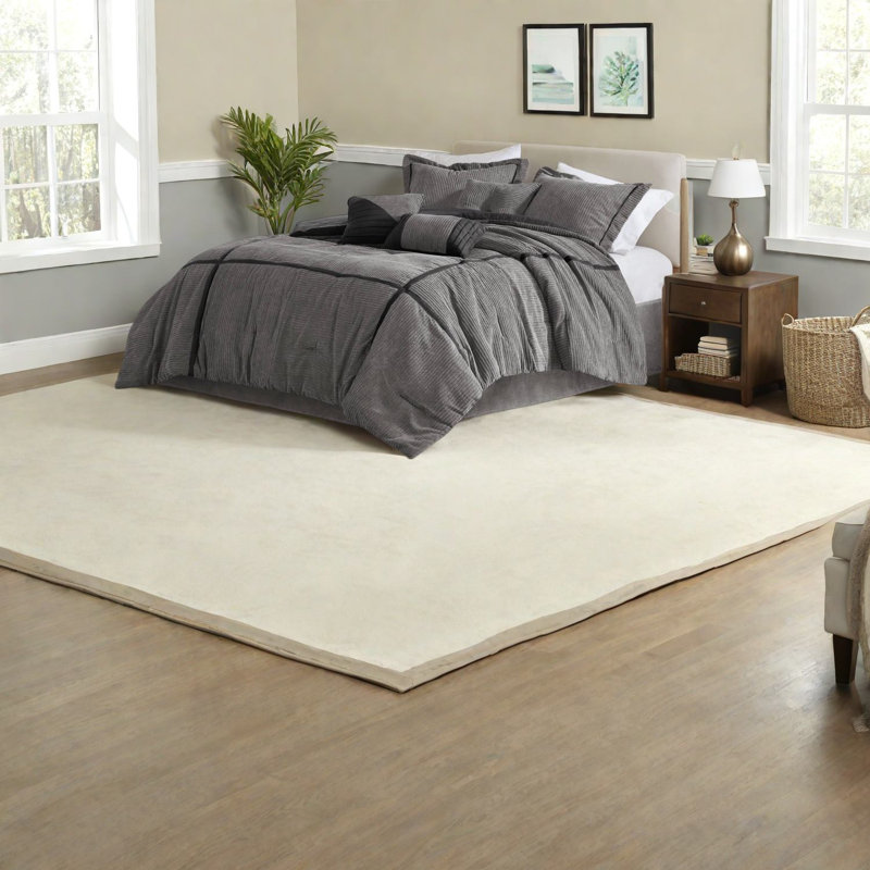 Ensemble de literie luxueux en micro-velours gris 7 pièces, très grand confort californien moderne