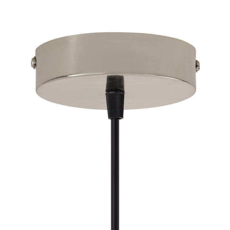 Luminaire suspendu en forme de globe l 9,8 po Danielle Glam, Nickel, Bleu