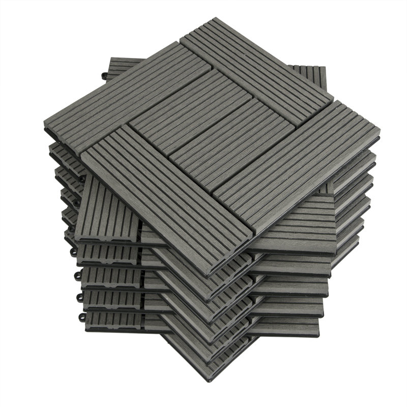 Gurli Patio 30 x 30cm Wood-Effect Tile in Brown, Light Grey