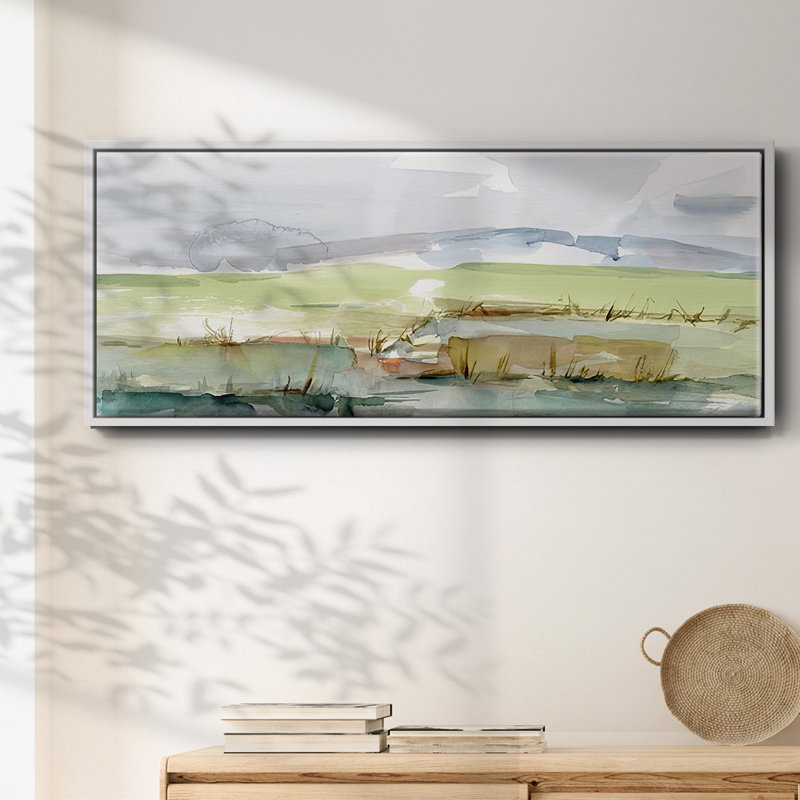 Pastel Inlet I - toile encadrée, H 12 po x l 30 po